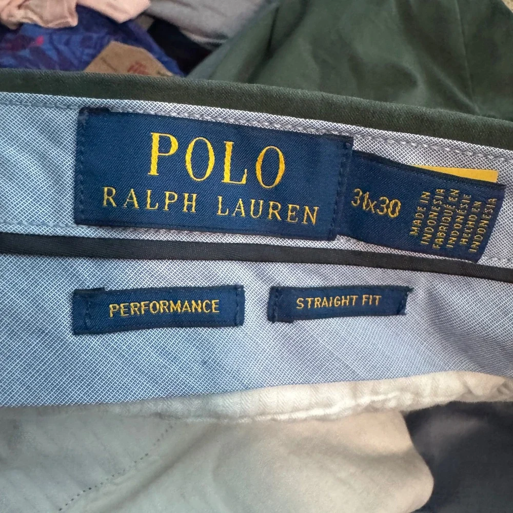Polo Ralph Lauren Performance Pants Mens 31x30 Green Straight Fit Chino Stretch